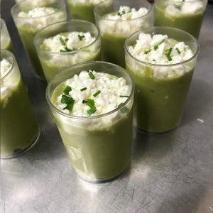 Verrine petits pois-fêta